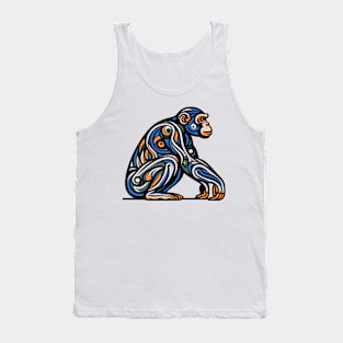 Pop art monkey illustration. cubism illustration of monkey Tank Top